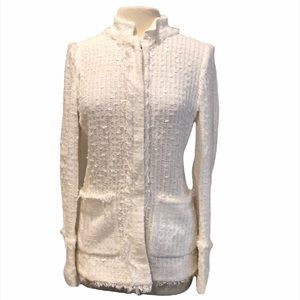 New Les Copains White Blazer Sz 44 IT